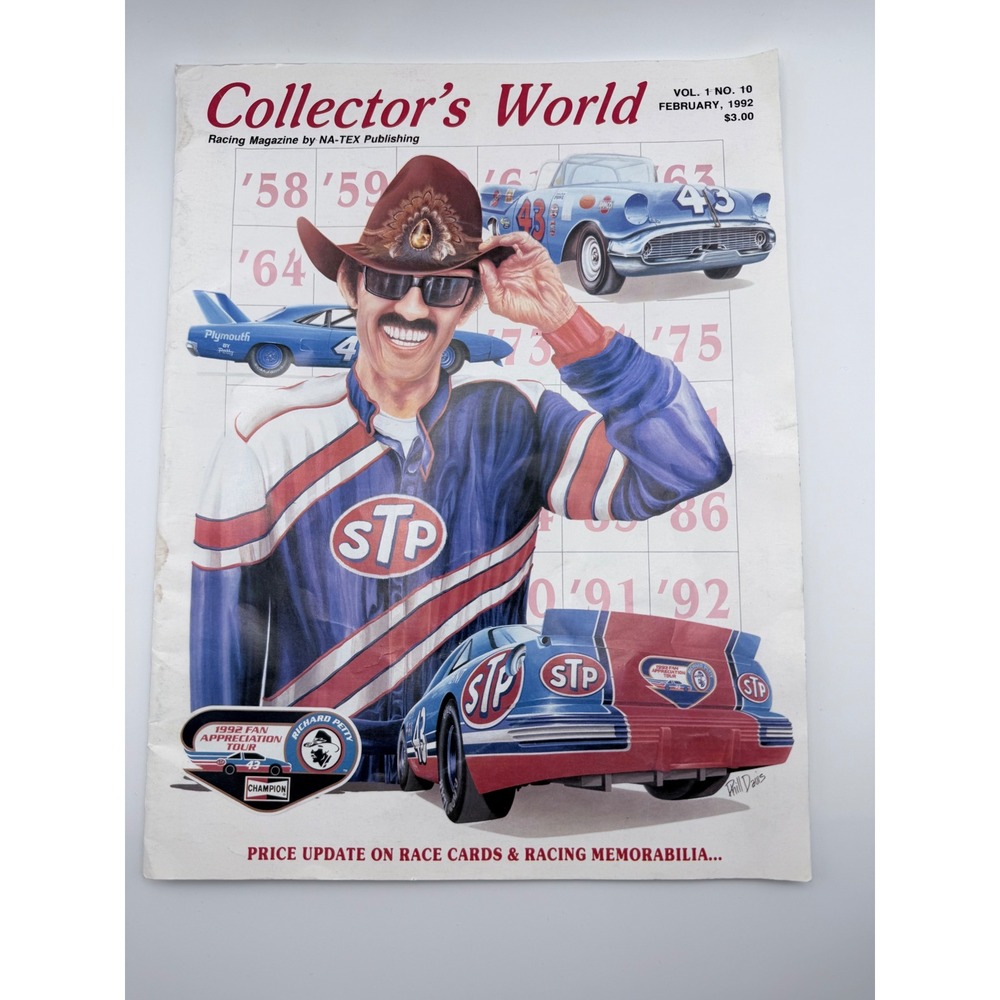Collector's World Racing Magazine Feb‎ 1992 Vol 1 No 10 Richard Petty STP NASCAR